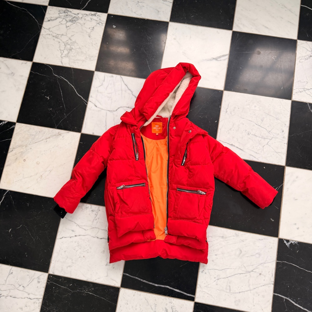 Amazon Red and Orange Kids Puffer Jacket